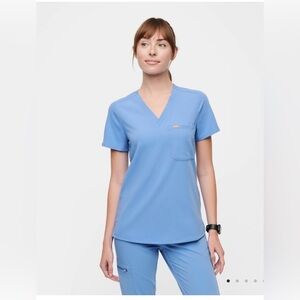 Figs Catarina Ceil Blue Scrub Top medium